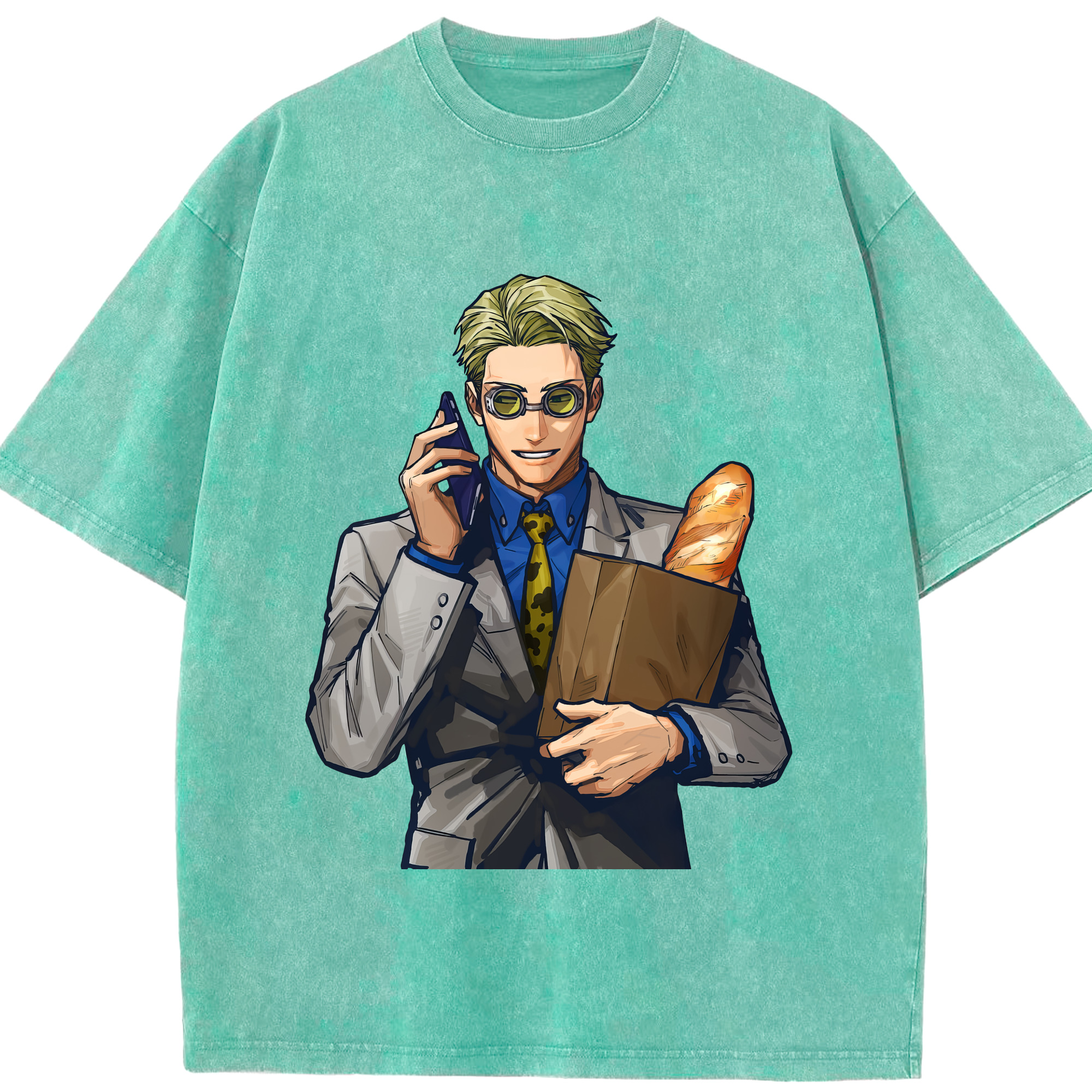 （画像用） 呪術廻戦 Jujutsu Kaisen 綿100% ヴィンテージ風 半袖Tシャツ（フロントプリント）